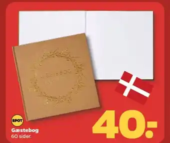 Netto Gæstebog 60 sider. tilbud