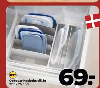 Netto Opbevaringsboks til låg tilbud