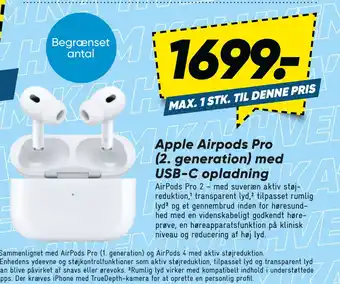 Bilka Apple Airpods Pro (2. generation) med USB-C opladning tilbud