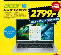 Bilka Acer 14” Full HD PC tilbud