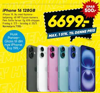 Bilka iPhone 16 128GB tilbud