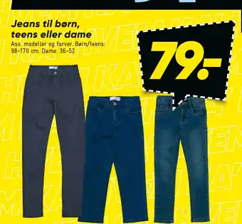 Bilka Jeans til børn, teens eller dame tilbud