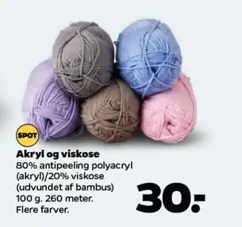 Netto Akryl og viskose tilbud