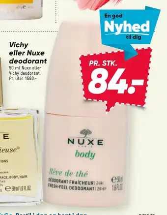 Bilka Vichy eller Nuxe deodorant tilbud