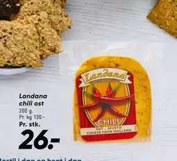 Bilka Landana chili ost tilbud