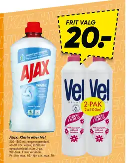 Bilka Ajax, Klorin eller Vel tilbud