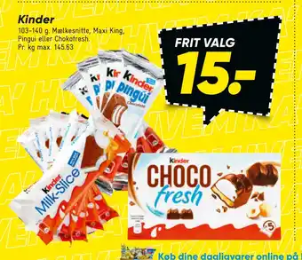 Bilka Kinder tilbud