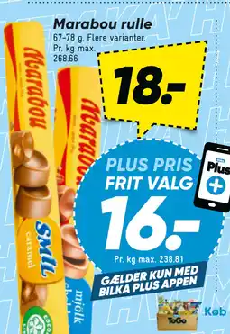 Bilka Marabou rulle tilbud