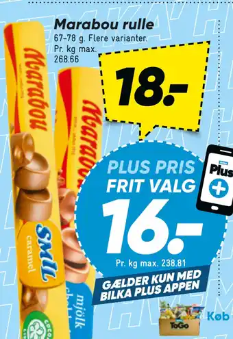 Bilka Marabou rulle tilbud