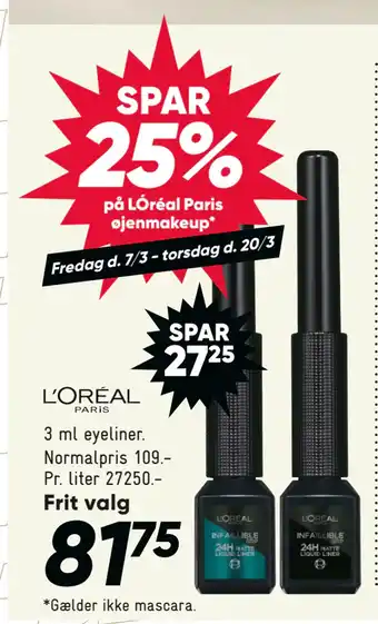 Bilka 3 ml eyeliner tilbud