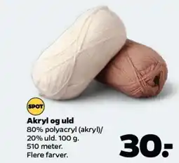 Netto Akryl og uld tilbud