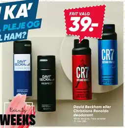 Bilka David Beckham eller Christiano Ronaldo deodorant tilbud