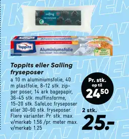 Bilka Toppits eller Salling fryseposer tilbud