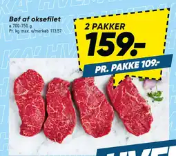 Bilka Bøf af oksefilet tilbud