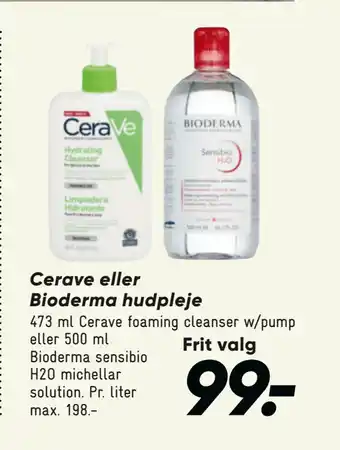 Bilka Cerave eller Bioderma hudpleje tilbud