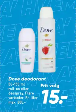 Bilka Dove deodorant tilbud