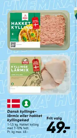 Bilka Dansk kyllingelårmix eller hakket kyllingekød tilbud