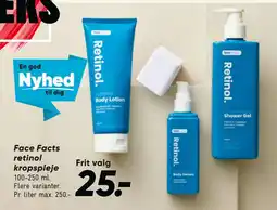 Bilka Face Facts retinol kropspleje tilbud