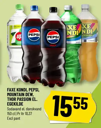 Løvbjerg FAXE KONDI, PEPSI, MOUNTAIN DEW, THOR PASSION EL. EGEKILDE tilbud