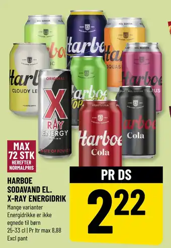 Løvbjerg HARBOE SODAVAND EL. X-RAY ENERGIDRIK tilbud