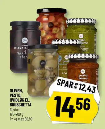 Løvbjerg OLIVEN, PESTO, HVIDLØG EL. BRUSCHETTA tilbud