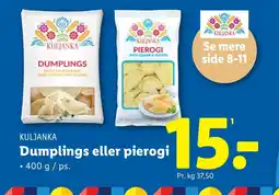 Lidl Dumplings eller pierogi tilbud