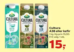 SuperBrugsen Cultura A38 eller kefir tilbud