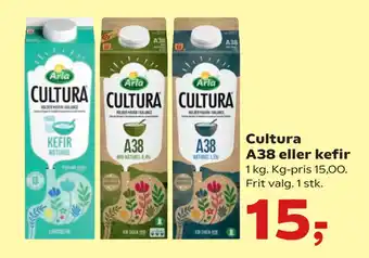 SuperBrugsen Cultura A38 eller kefir tilbud