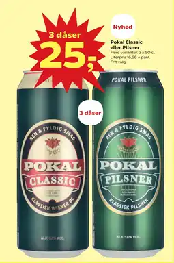 SuperBrugsen Pokal Classic eller Pilsner tilbud