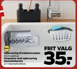 Netto Dispenser med opbevaring Opvaskebørste tilbud