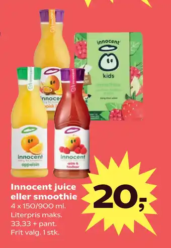 SuperBrugsen Innocent juice eller smoothie tilbud