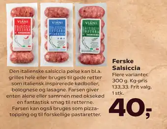 SuperBrugsen Ferske Salsiccia tilbud