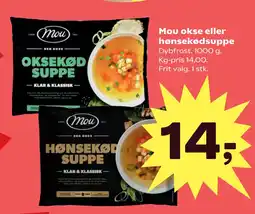 SuperBrugsen Mou okse eller hønsekødsuppe tilbud