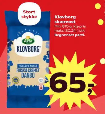 Kvickly Klovborg skæreost tilbud