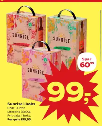 Kvickly Sunrise i boks tilbud