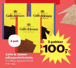 Kvickly Galle & Jessen pålægschokolade tilbud