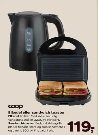 Kvickly Elkedel eller sandwich toaster tilbud