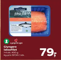 Kvickly Glyngøre laksefilet tilbud