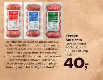 Kvickly Ferske Salsiccia tilbud