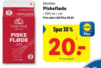 Lidl ENGVANG Piskefløde tilbud