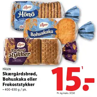 Lidl PÅGEN Skærgårdsbrød, Bohuskaka eller Frokoststykker tilbud