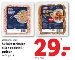 Lidl STEFF HOULBERG Skinkestrimler eller cocktail- pølser tilbud