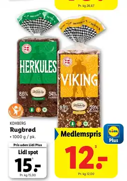 Lidl KOHBERG Rugbrød tilbud