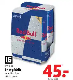 Lidl RED BULL Energidrik tilbud