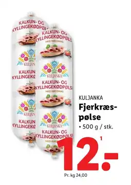 Lidl KULJANKA Fjerkræs- pølse tilbud