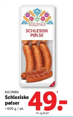 Lidl KULJANKA Schlesiske pølser tilbud