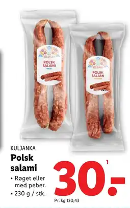 Lidl KULJANKA Polsk salami tilbud