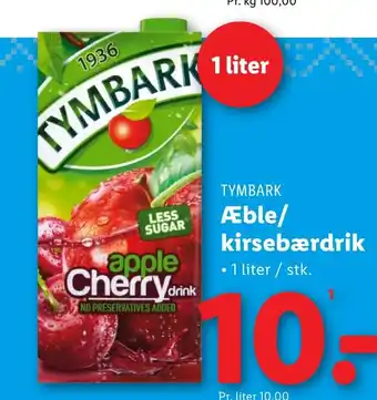 Lidl TYMBARK Æble/ kirsebærdrik tilbud