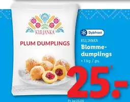 Lidl Kuljanka blomme- dumplings tilbud