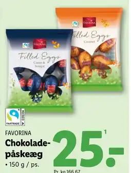 Lidl FAVORINA Chokolade- påskeæg tilbud